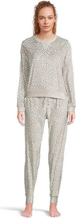 Honeydew Intimates Simply Cozy Long Set Womens Pajama Sets Snow Leopard : XS, Fleece/Rayon/Spandex