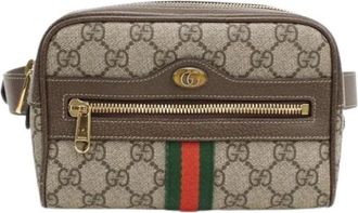 Gucci Pre-owned Vintage Sling Bag - Dames - Vintage Heuptassen - Beige - ONE Size - Leer - Vintage