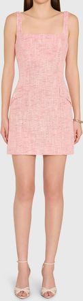 Amanda Uprichard Addeline Dress In Red Ivory