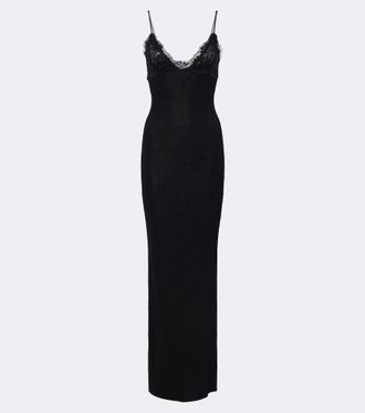 Aya Muse Oana lace-trimmed cotton-blend maxi dress