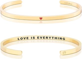 Mantra Love Is Everything bracelet in Yellow Gold at Nordstrom