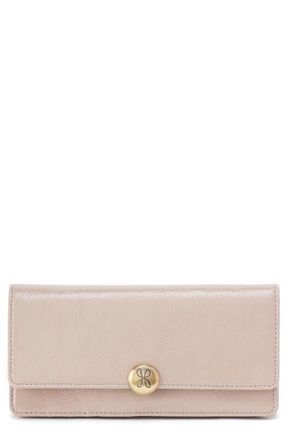 Hobo Large Hutton Leather Continental Wallet in Stone Gloss at Nordstrom