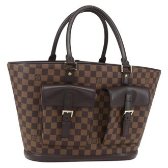Louis Vuitton Manosque Damier Brown Canvas Handbag (Pre-Owned)
