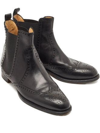 Herm&egrave;s Brighton leather ankle boots - women - Calf Leather/Calf Leather/Calf Leather - 37 - Black