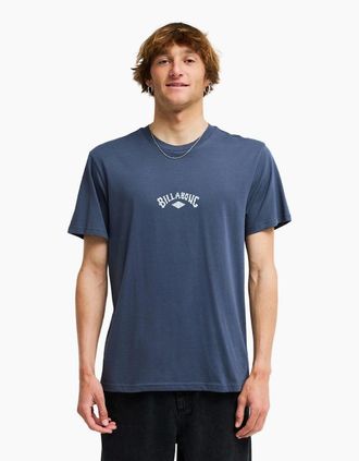 Billabong Mens Billabong Mens Arch Diamond Short Sleeve T-Shirt - Blue/Grey - Size: 36
