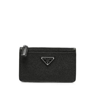 Prada Logo-plaque Leather Cardholder