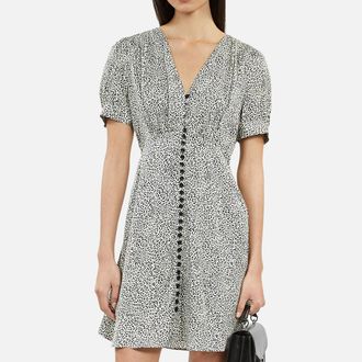 The Kooples Korte jurk met korte mouwen en knoopsluiting