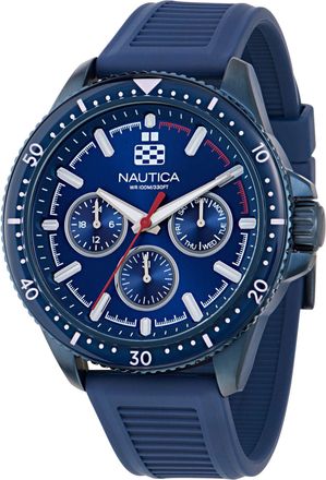 Nautica Mens Nct Windrose Wheat Fiber Strap 3-Hand Watch