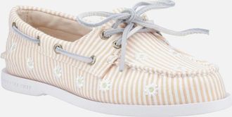 Sperry Top-Sider Womens Sperry Authentic Original Textile Womens Seersucker Standard Boat Shoes - Blue - Size: UK 4.5 / eu 37.5 / us 7