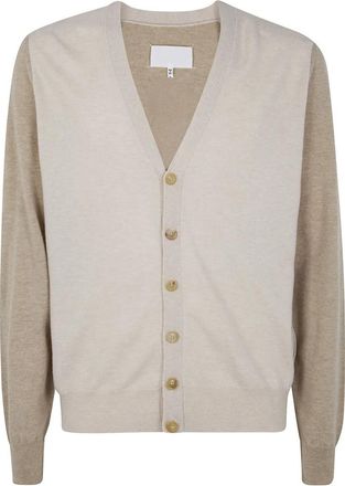 Maison Margiela Wool Knit Cardigan - Heren - Vesten - Beige - M - Wol - Truien & Vesten