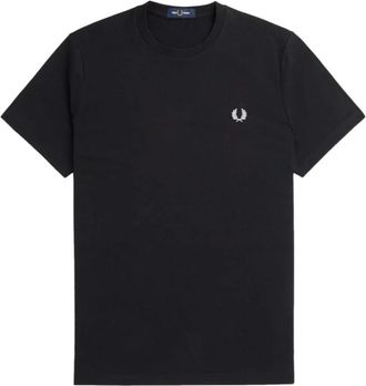Fred Perry Zwarte grafische T-shirt met Laurel Design - Heren - T-shirts - Zwart - S - Tops