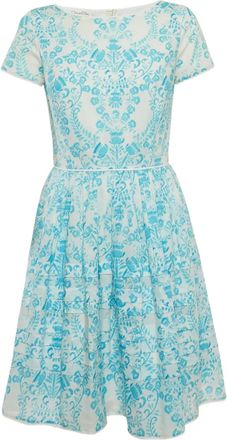 Oscar De La Renta Katoenen jurk met bloemenprint - Wit