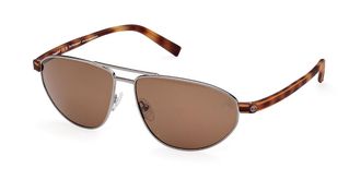 Timberland TB9324 Polarized 08H Mens Sunglasses Silver Size 62