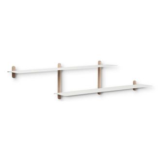 Gejst Nivo Wandregal H, Eiche hell / weiss