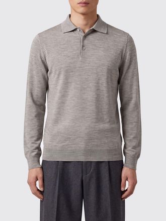 Brunello Cucinelli Polo a maniche lunghe in maglia di cashmere