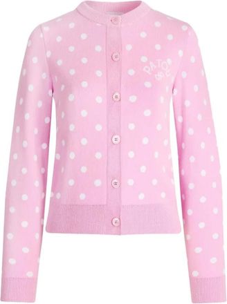 Patou Cardigans, female, Pink, Size: S Polka Dot Cardigan