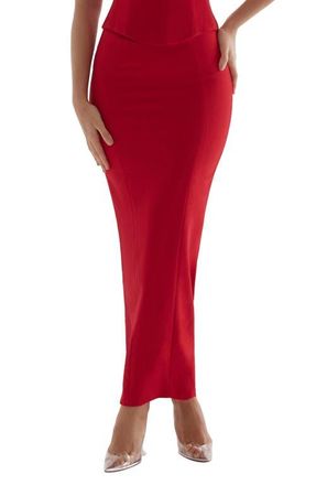 House of CB Nayara Crepe Skirt in Red Rose at Nordstrom, Size X-Small