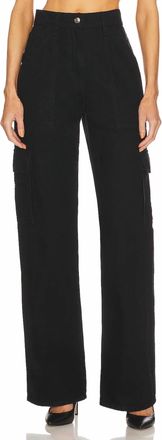 Iro Tiam Wide Leg Cargo Pants In Black Stone