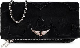 Zadig&Voltaire Rock Clutch - Dames - Clutches - Zwart - ONE Size - Katoen - Tassen
