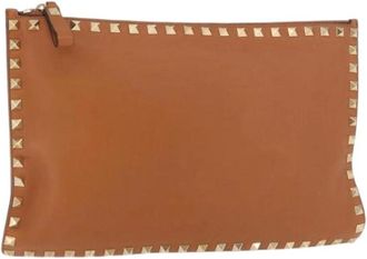 Valentino Pre-owned Clutches, female, Brown, Size: ONE SIZE Pre-owned Vintage Clutch