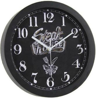 Trade Shop Trade Shop - Orologio 30x4x30cm Da Parete Bar Caffe Ristorante Moderno Nero Decori Ass 774621