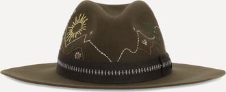Golden Goose Embroidered Fedora Hat Female S