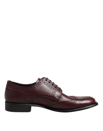 Dolce & Gabbana Bruine Leren Veterschoenen Derby