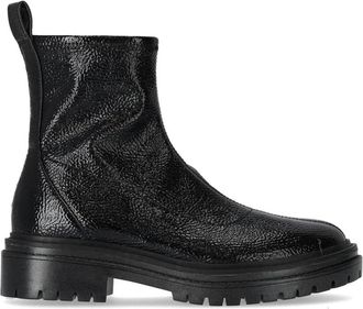 Michael Kors Comet Imitatielederen Enkellaars - Dames - Enkellaarsjes - Zwart - 36 1/2 EU - Leer - Schoenen