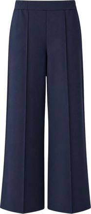Meimeij Wijde broek met elastische taille - Dames - Wijde Broeken - Blauw - L - Broeken