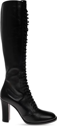 Dolce & Gabbana Botas altas hasta la rodilla con cordones - Shoes - Mujer - Negro - 40 EU