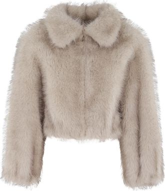 VALENTINI 1972 Eco Zibellino Jas - Dames - Jassen - Beige - M - Polyester - Jassen