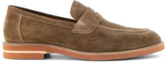 Anthony Veer Brighton Penny Loafer in Cigar Suede at Nordstrom, Size 11.5