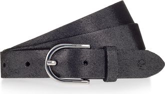 Tamaris Lederg&uuml;rtel TAMARIS, Damen, Gr. 11,5, schwarz, silber, Rindsleder, G&uuml;rtel Lederg&uuml;rtel, Metallic-Schimmer