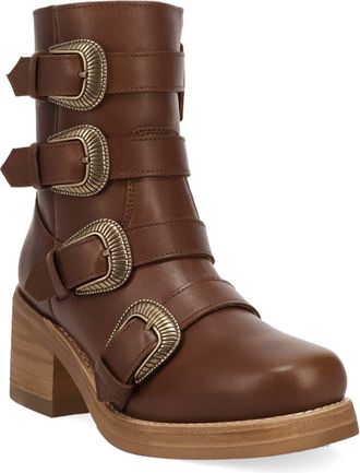 Dingo Topanga Buckle Strap Bootie in Brown at Nordstrom, Size 9.5