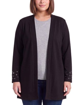 Anne Klein Plus Grommet Cardigan