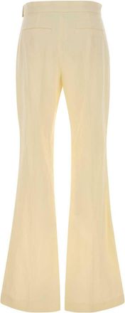Sportmax Womens Pastel Yellow Viscose Blend Piacere Pant Giallo Chiaro Exterior: Paper Pantaloni Trousers