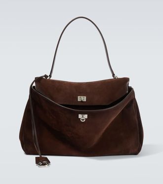 Balenciaga Rodeo suede tote bag