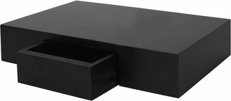 Hhg Hhg - Estante De Pared Oise, Estante Con Caj&oacute;n, 40cm, Negro