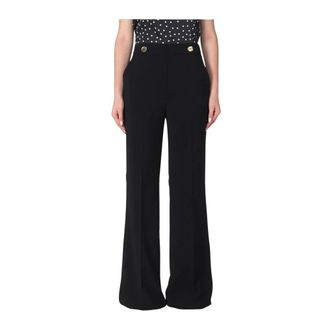 Pinko Wide Trousers, female, Black, L, Wide Leg Trousers
