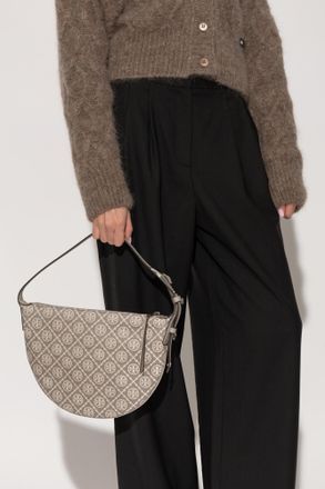 Tory Burch Shoulder Bag T Monogram Small, Womens, Grey