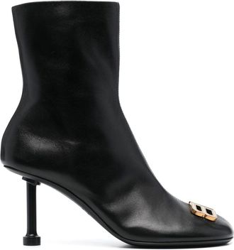 Balenciaga Groupie Bootie 80mm leather boots - women - Calf Leather/Calf Leather/Calf Leather - 35 - Black