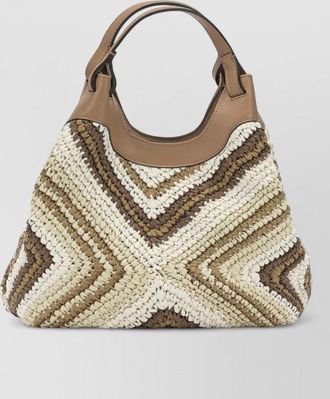 Gianni Chiarini tote bag braided texture detachable strap handles
