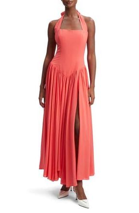 Bardot Marabella Halter Dress in Melon at Nordstrom Rack, Size 10