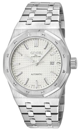 Gevril Group 49402B Mens Gotham Swiss Made Automatic, Sellita SW200-1 Silver Stainless Steel Watch