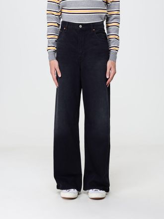 Levi's Jeans Ribcage a gamba larga e vita alta in denim di cotone