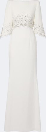 Jenny Packham Bridal Electra embellished cr&ecirc;pe gown