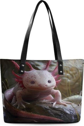 Generic Axolotl Tote Bags for Women Cute Shoulder Purses Handbags