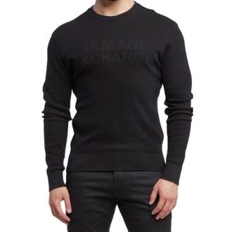 A|X Armani Exchange Pullover - male - Armani Exchange - Round-neck Knitwear - Black - XS - Knitwear