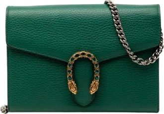 Gucci Pre-owned Cross Body Bags, female, Green, Size: ONE SIZE Pre-owned Dionysus
