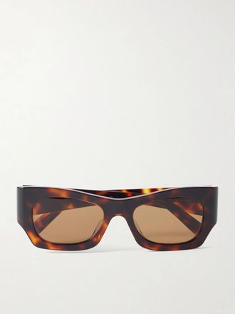 Celine Occhiali Da Sole In Acetato Tartarugato Con Montatura Quadrata